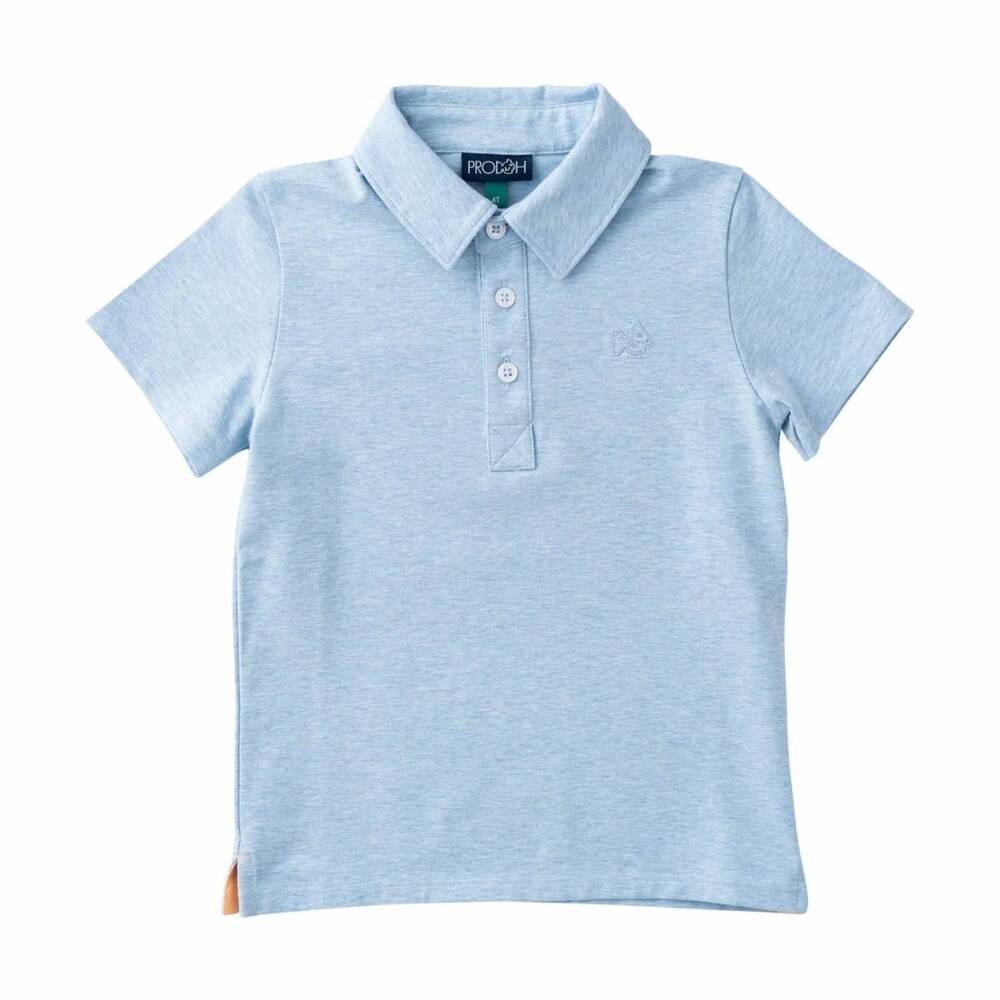 NEW PRODOH kids short sleeve too cool for school polo in windsurfer heather